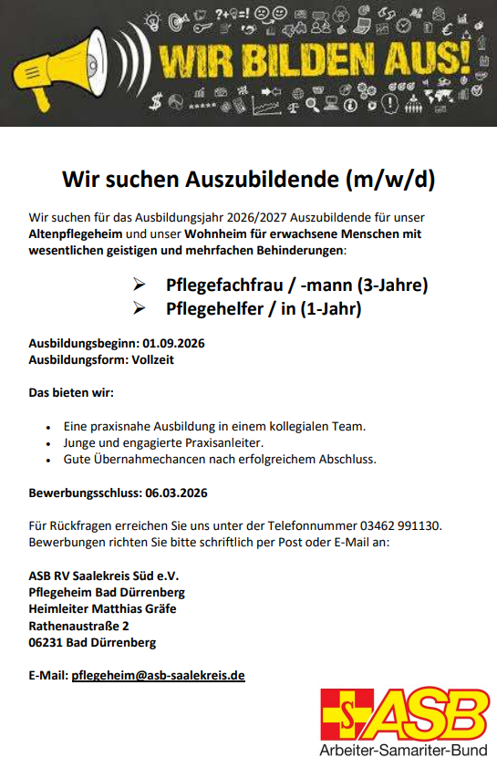 Wir suchen Auszubildende (m/w/d)